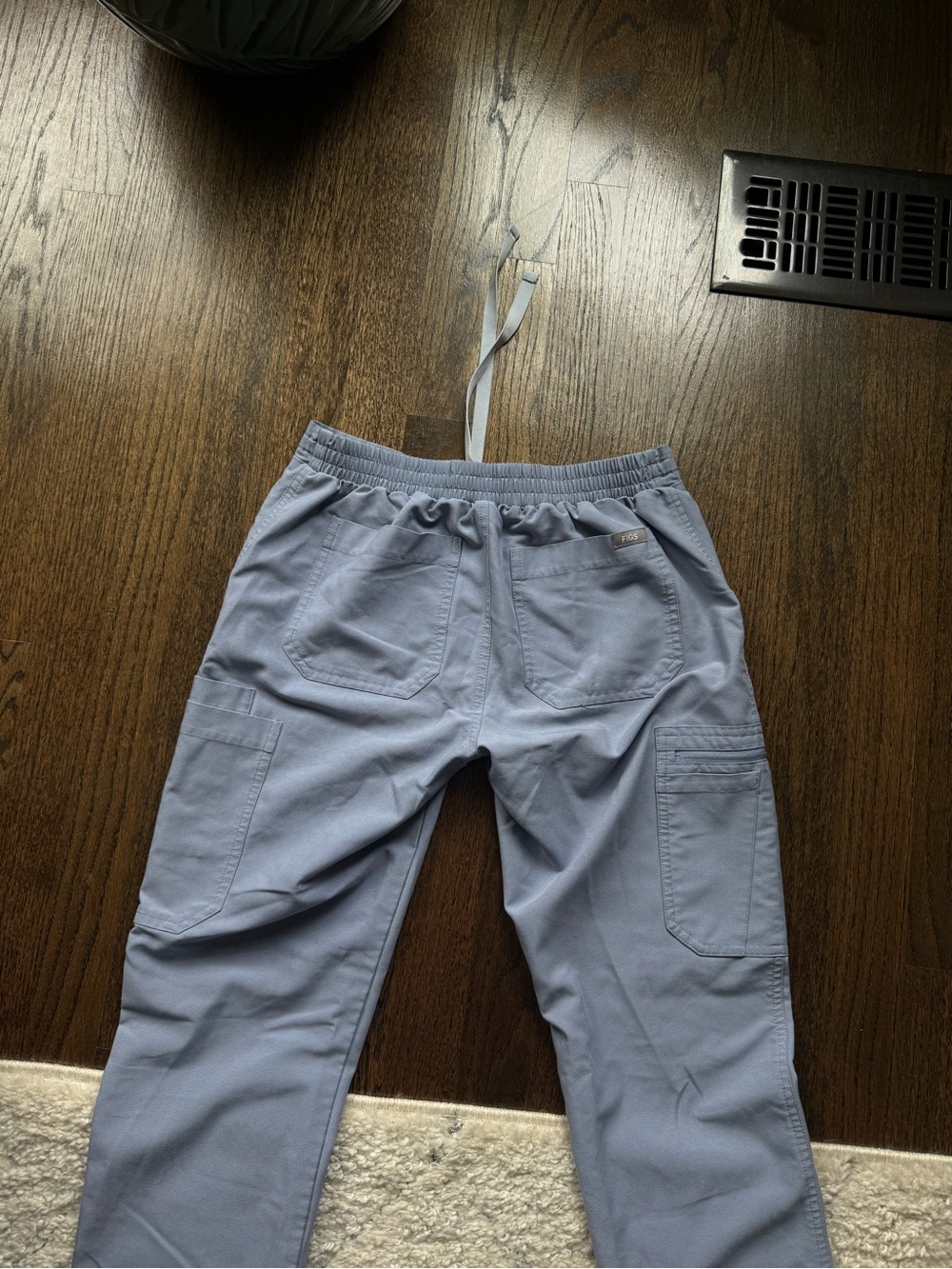 Figs Women's Scrub Pants in Tan and Lavender - Picture 3 of 5